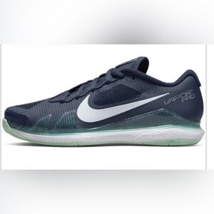 Nike womens Navy and White Vapor Pro Athletic Shoes size 8